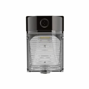 Rectangular outdoor LED wall light with clear lens