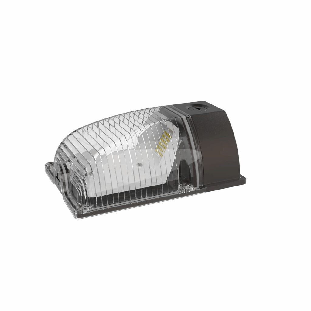 Clear ribbed outdoor light fixture
