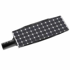Solar streetlight panel with pole mount