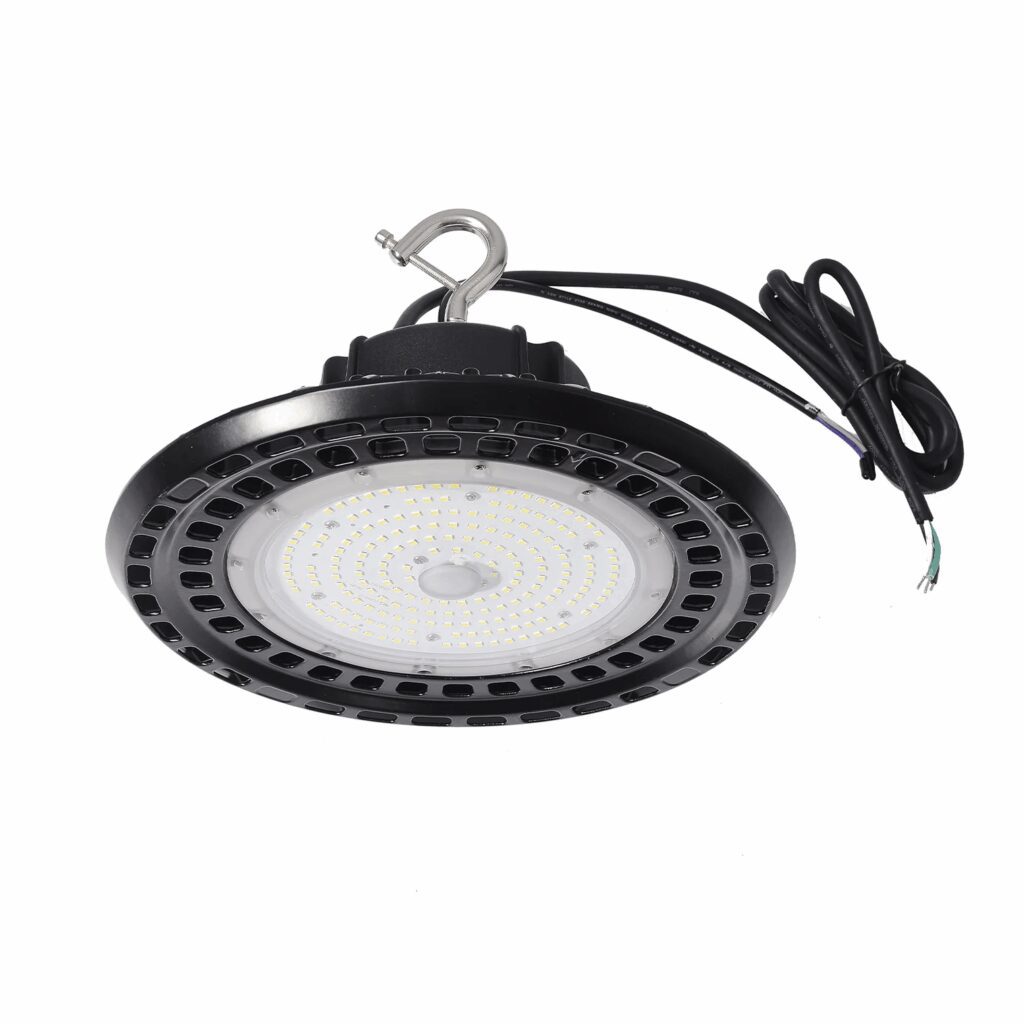 Black UFO LED high bay light with hook