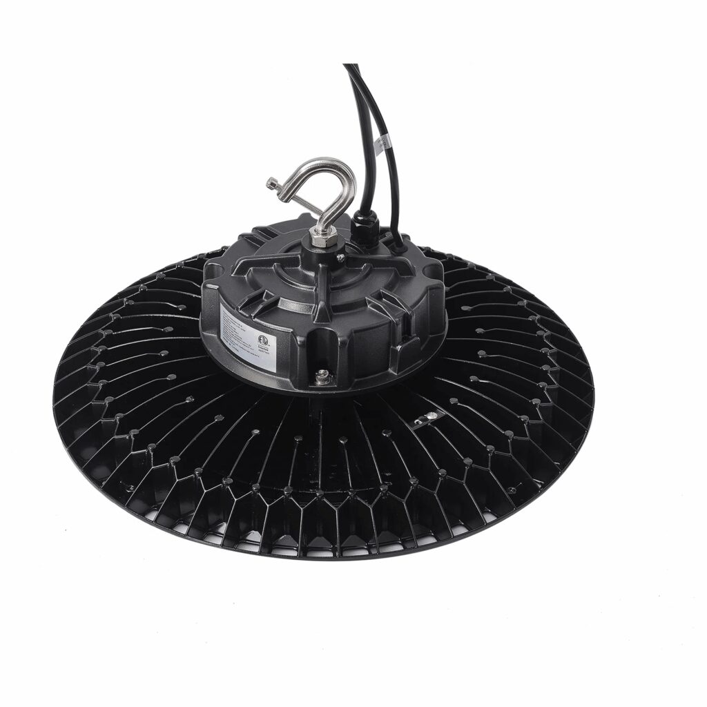 Top view black LED UFO high bay fixture