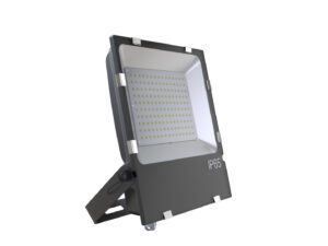 Black LED floodlight with IP65 rating