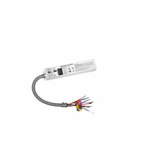 LED emergency driver with conduit and wires