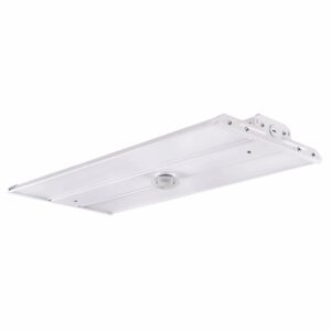 Slim linear LED high bay with motion sensor