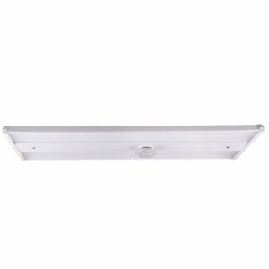 Slim rectangular LED ceiling light with sensor