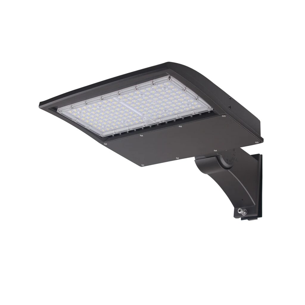 LED parking lot area light fixture