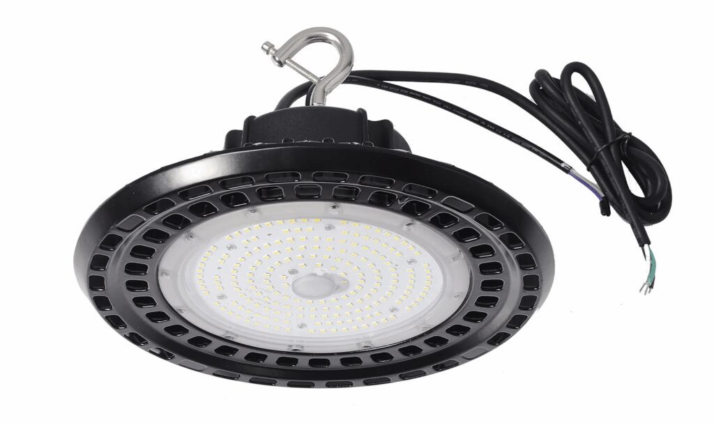 Black LED UFO high bay light with hook