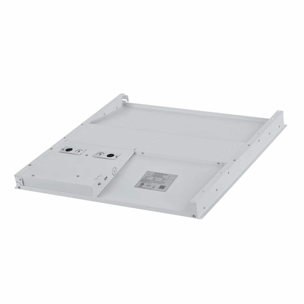 Back of white rectangular LED ceiling panel