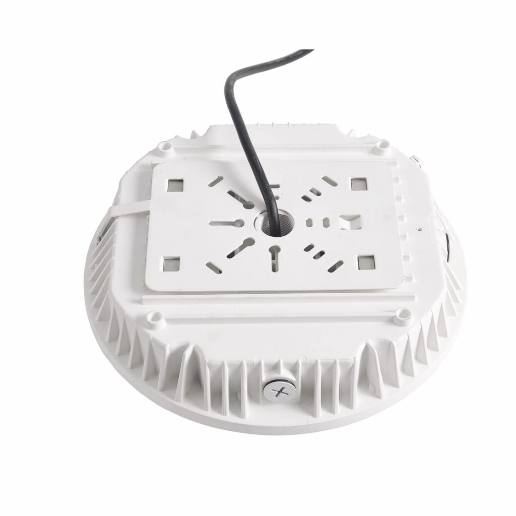 White LED light housing with black cable