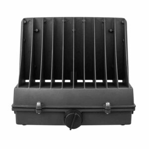 Black industrial LED floodlight heat sink