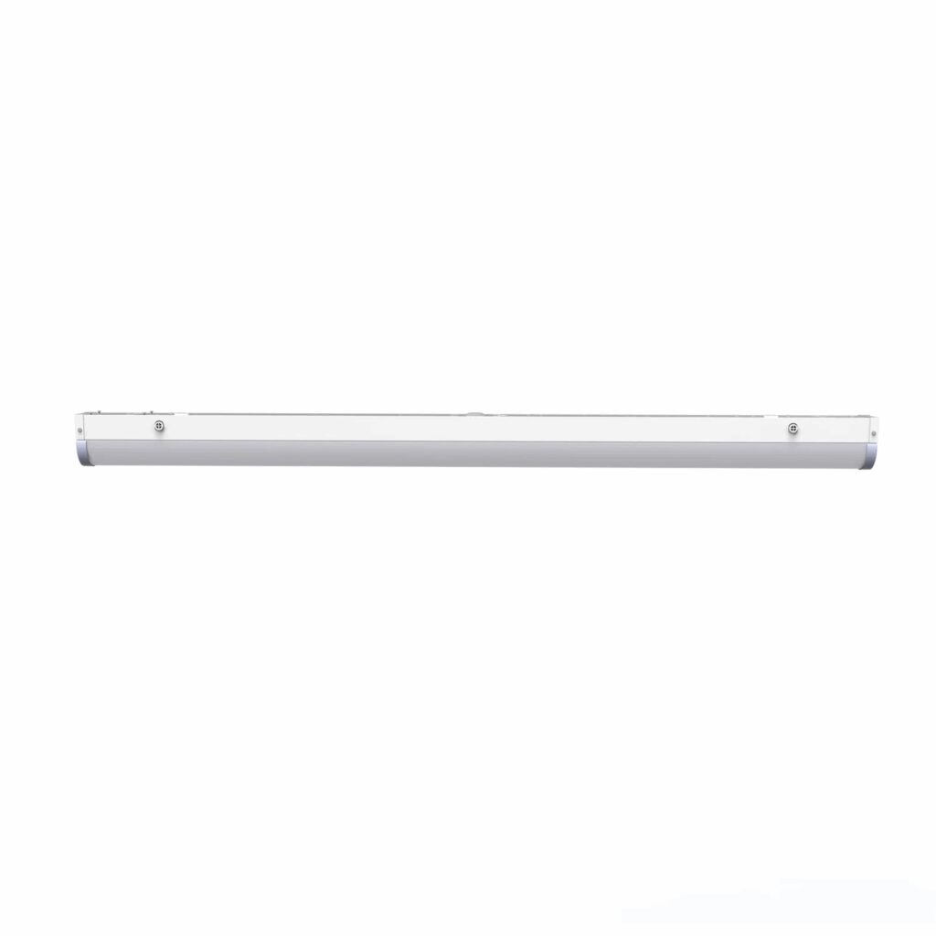 Low-profile white LED linear ceiling fixture