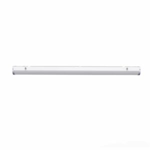 Low-profile white LED linear ceiling fixture