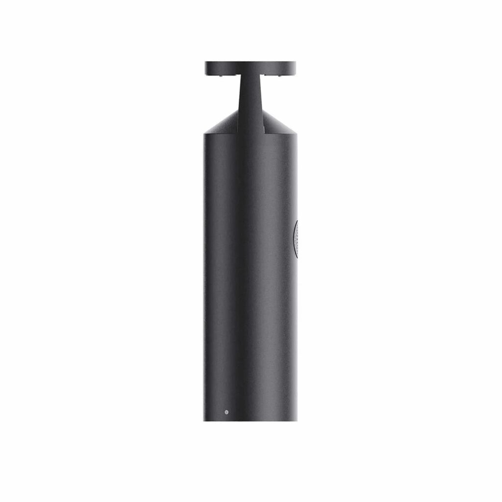 Black cylindrical pole with T-shaped top