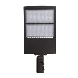 Black LED street light with dual panels
