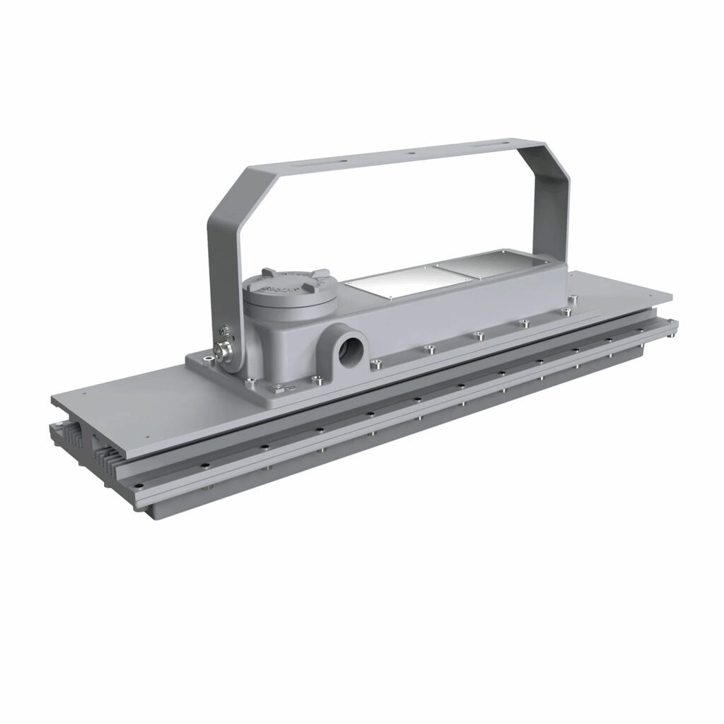 Industrial LED linear floodlight with mounting handle