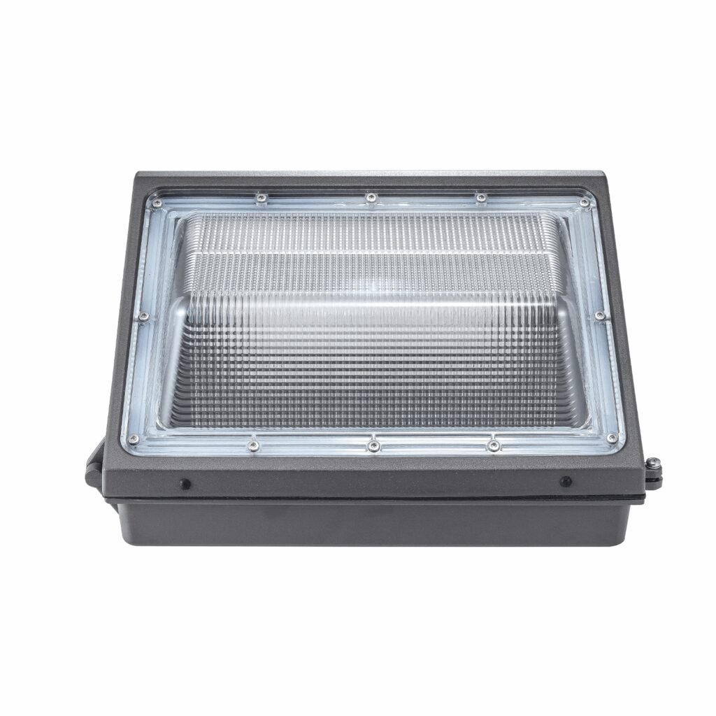 Rectangular outdoor LED wall light fixture