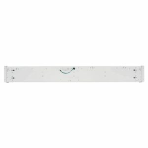 Long white metal light fixture housing