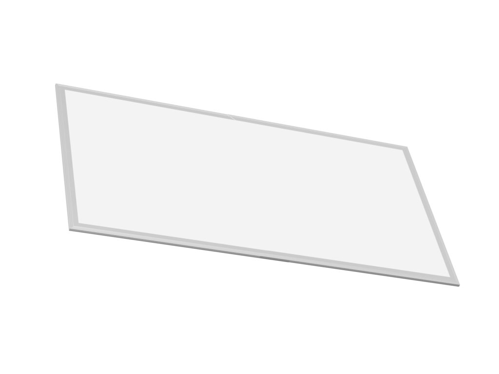 Tilted blank white panel with gray border