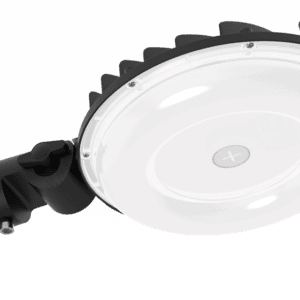 Round LED high bay light fixture with bracket