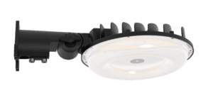 Round LED outdoor pole light fixture